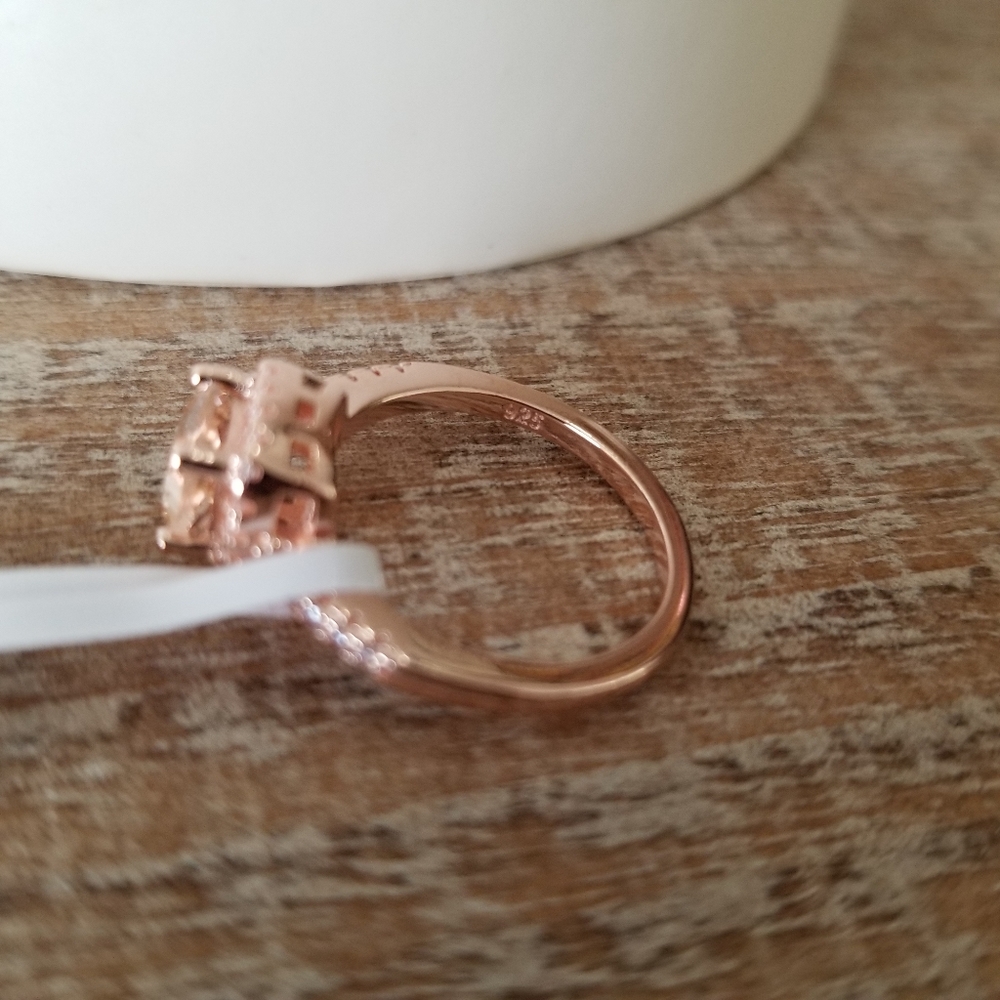 🔥 14kt Rose Gold Princess Morganite Ring🔥 - Picture 5 of 5